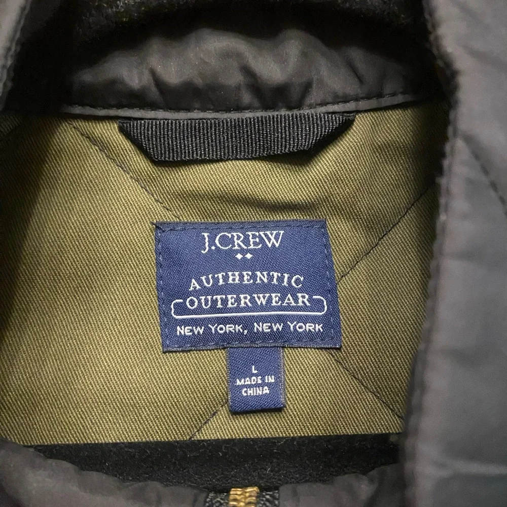 J. Crew Walker Outdoor Quilted Black Reversible Vest